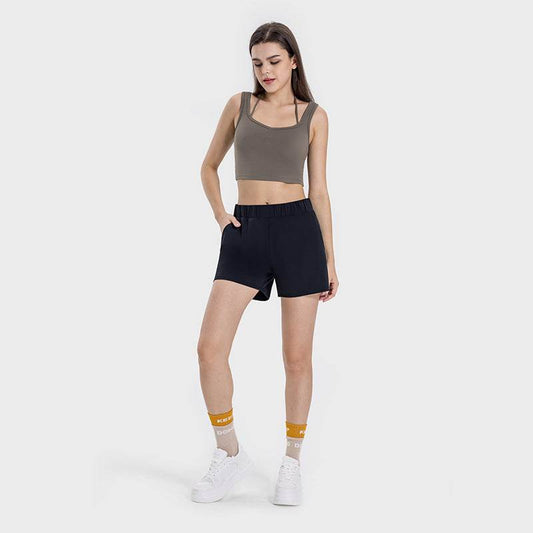 Leisure Sports Fitness Yoga Shorts Women - Mubimart