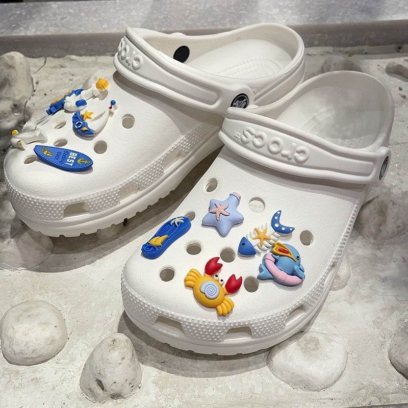Simple Cartoon Ocean Clogs Accessories - Mubimart