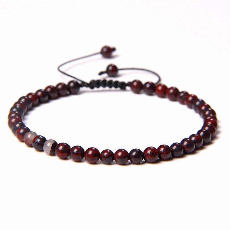 Adjustable Natural Raw Gemstone Beading Bracelet - Mubimart