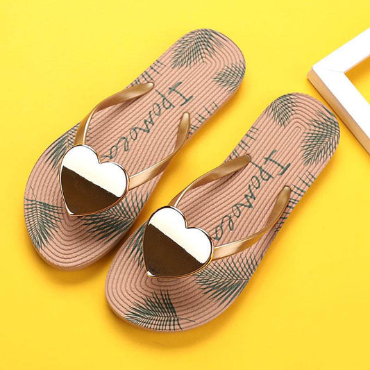 Love Flip Flops Women's Flip Flops Beach Shoes - Mubimart