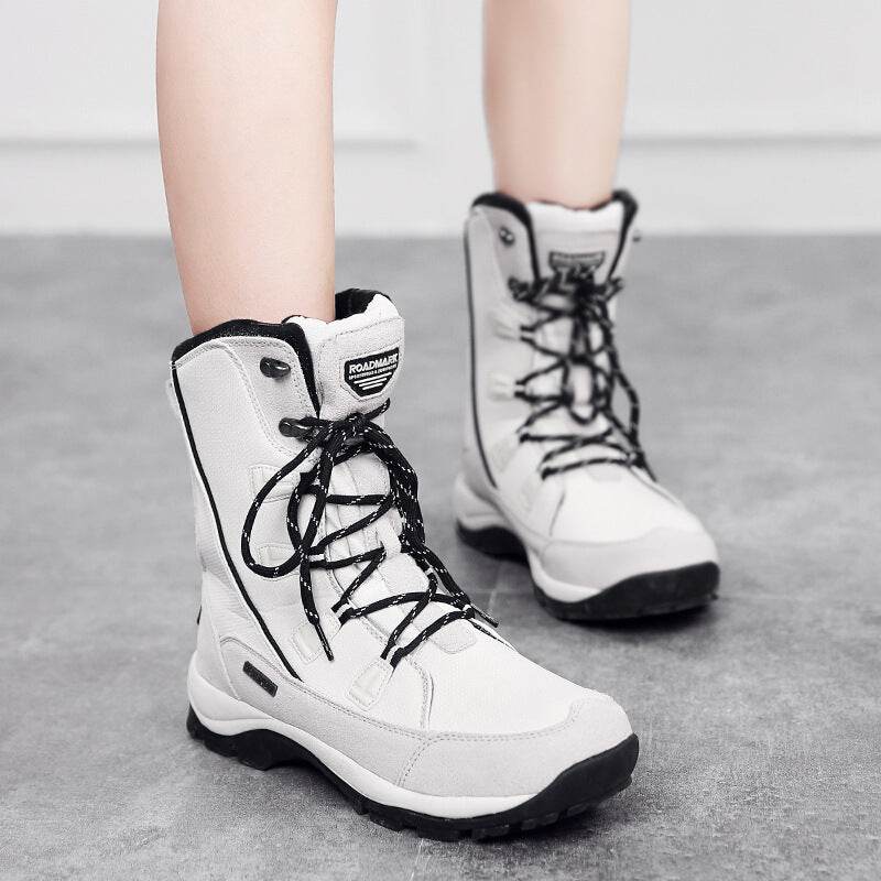 Women's Outdoor Mid-calf Length Thermal Snow Boots - Mubimart