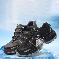 Men's Breathable Mesh Non-slip Steel Toe Safety Shoes