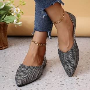 Women's Flat Soft Leather Pointed Toe Shoes - Mubimart