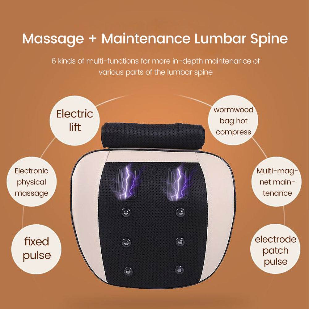 Lumbar Massage Instrument Lumbar Traction Heating Chair Cushion - Mubimart