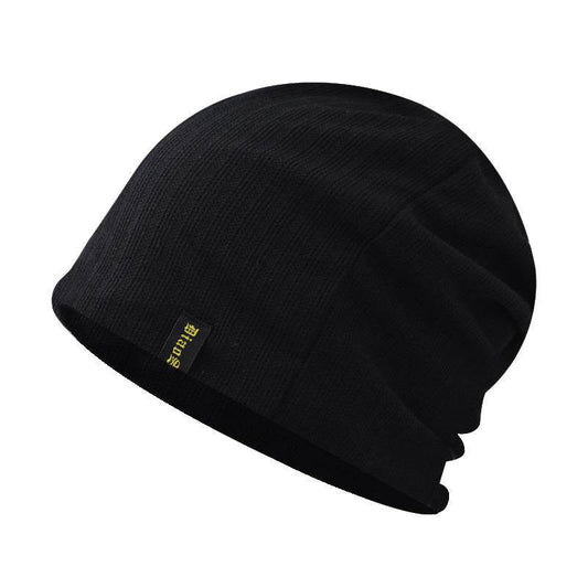 Baotou Thin Letter Embroidery Knitted Pile Hat - Mubimart