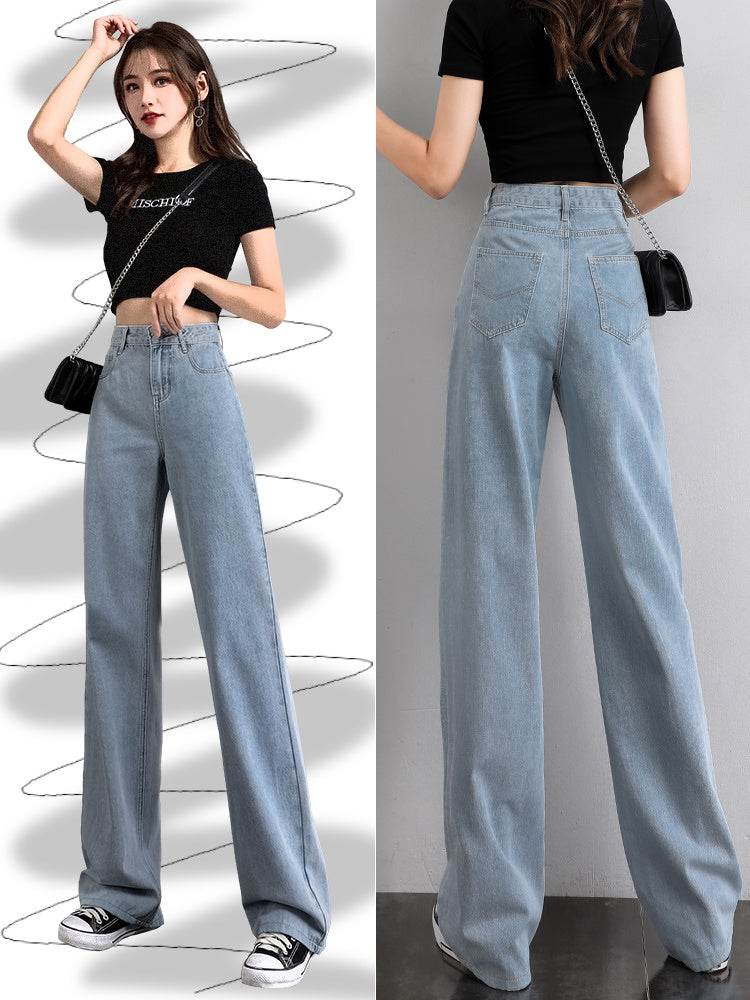 Women Wide Leg Jeans Summer Thin Section - Mubimart