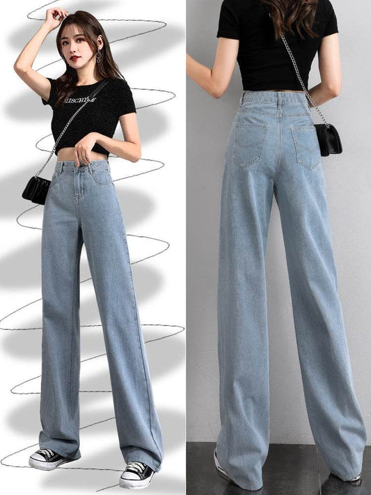 Women Wide Leg Jeans Summer Thin Section - Mubimart