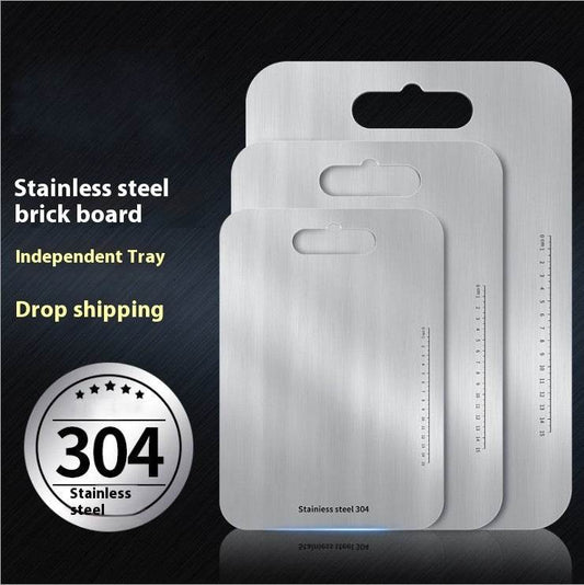 Household Stainless Steel Cutting Board Cut Vegetables - Mubimart