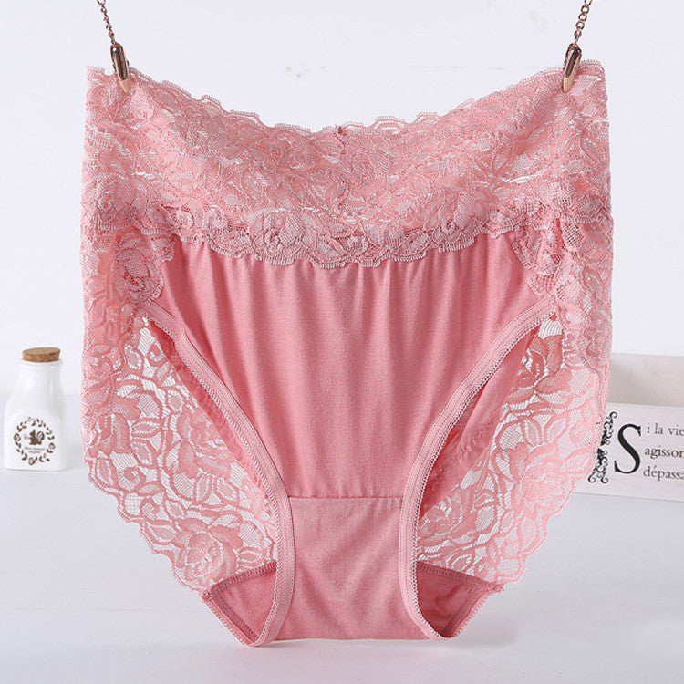 Plus Size Modal Lace Panties Women's - Mubimart -  