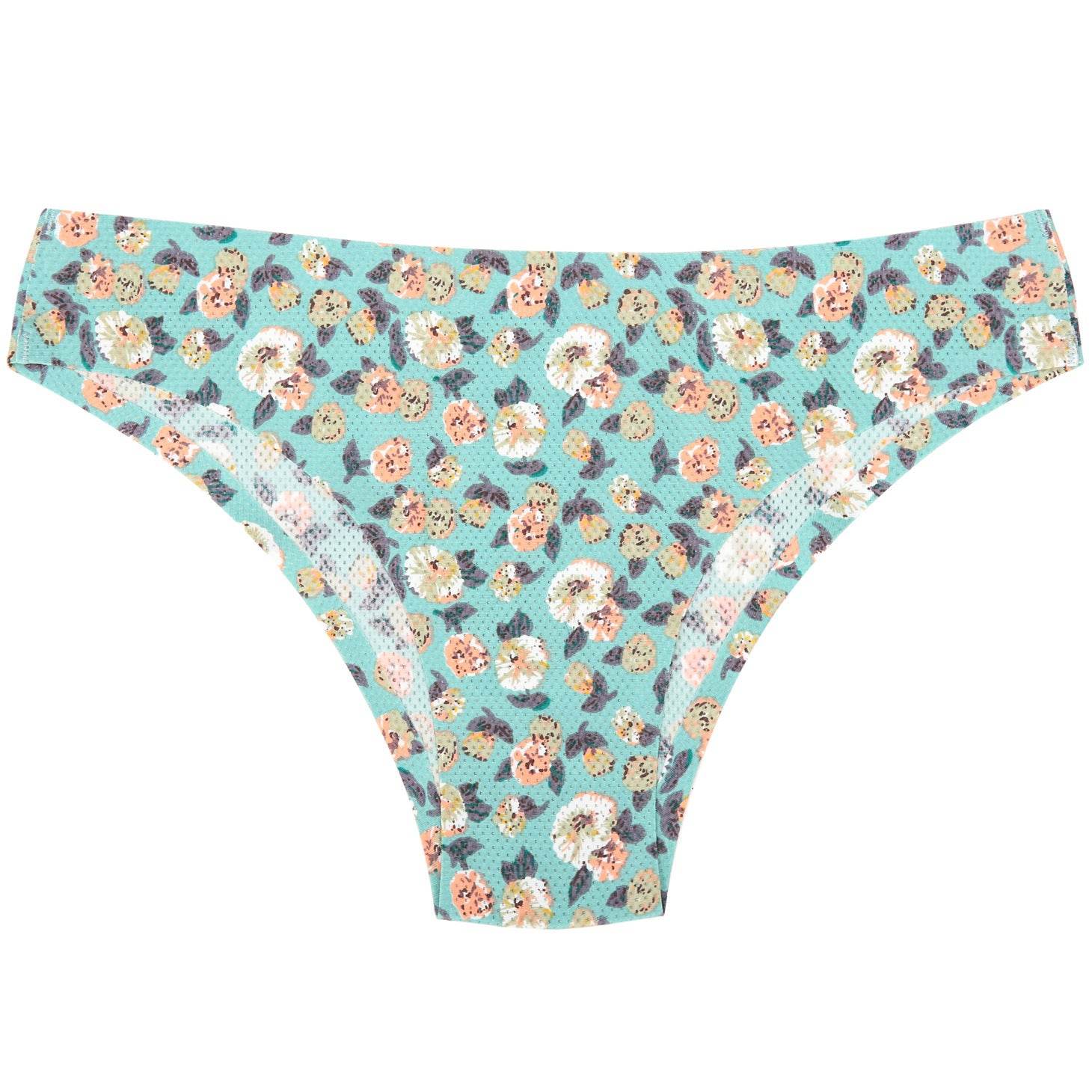 Breathable Printed Seamless Floral Briefs For Women - Mubimart