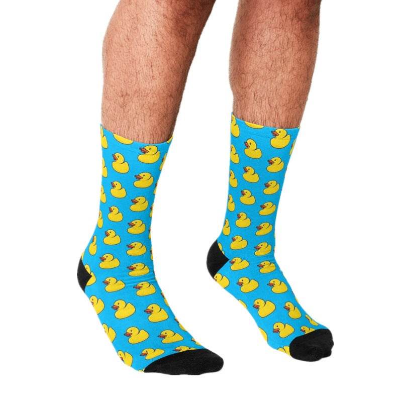 Men's Cartoon Unique Europe And America Cross Border Athletic Socks Digital Printing Lovers' Socks - Mubimart