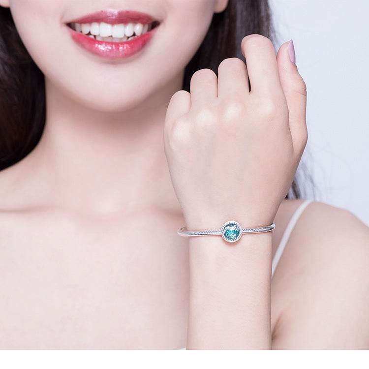 925 Sterling Silver Underwater World Beaded Bracelet For Women - Mubimart