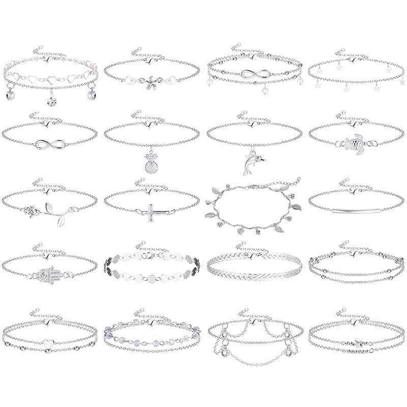 A Variety Of Combination Anklets - Mubimart