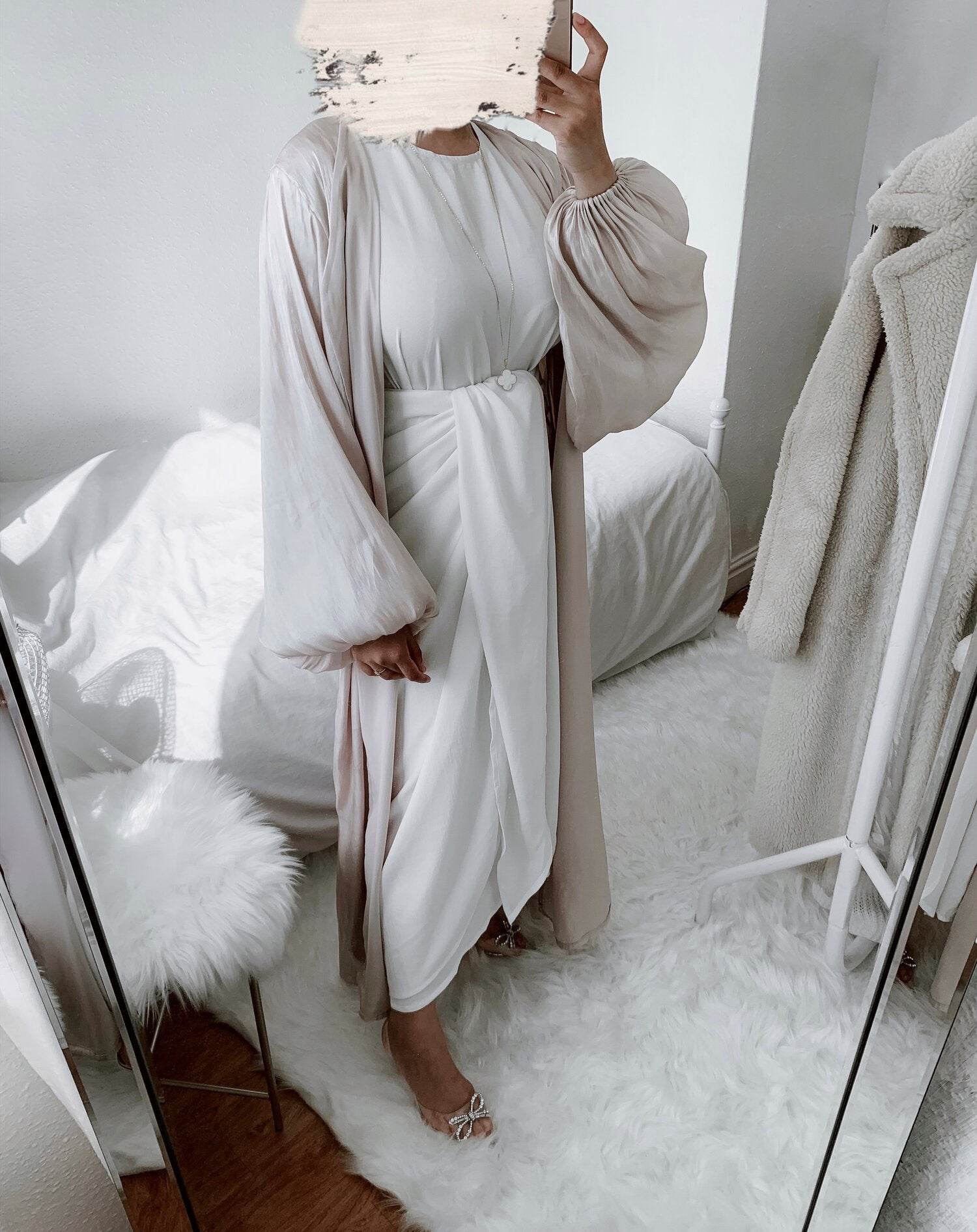 Corset European And American Satin Encrypted Ice Silk Dress - Mubimart