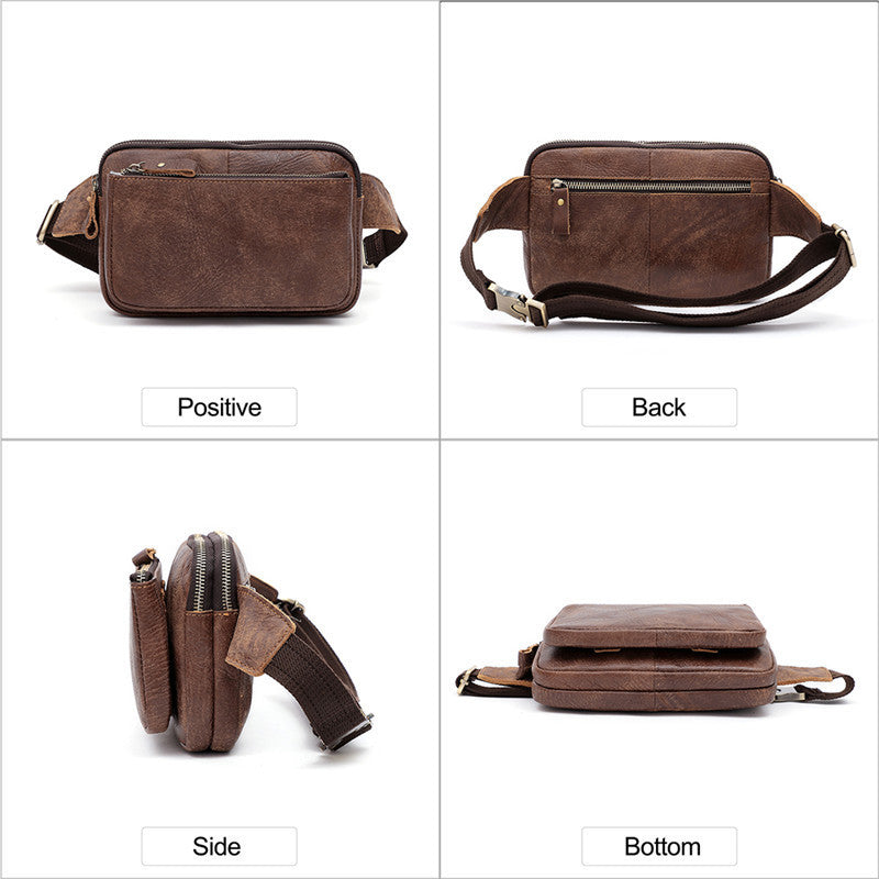 Herren Hüfttasche, lässig, funktional, Geld, Telefon, Gürteltasche, männlich, Unisex, Schultertasche für Gürtel, Leder, Hüfttasche, Brust, Telefon, Geldbörse