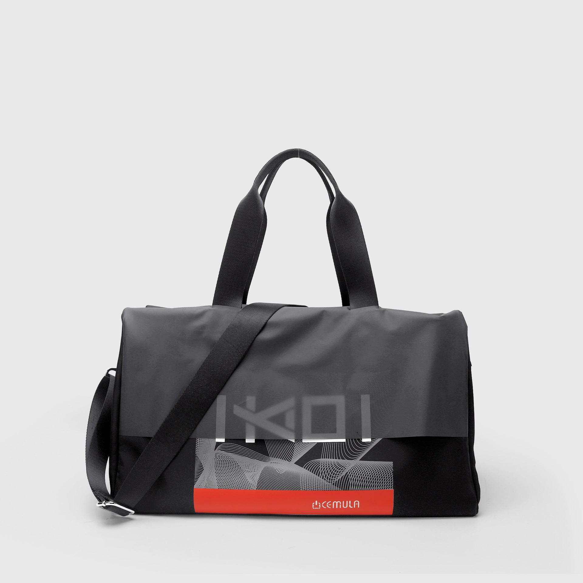 Large Capacity Waterproof Oxford Cloth With Leather Duffel Bag - Mubimart