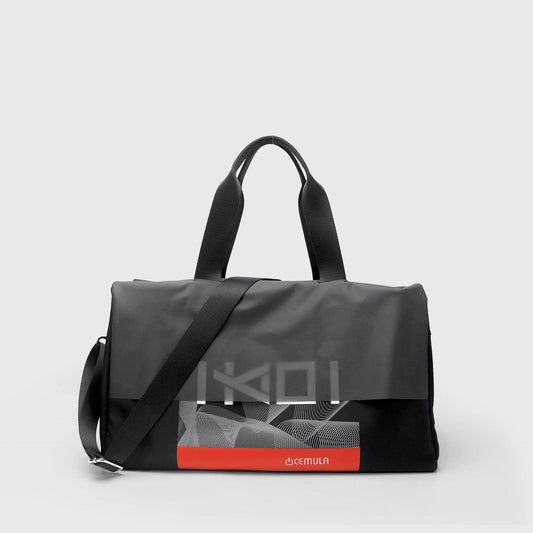 Large Capacity Waterproof Oxford Cloth With Leather Duffel Bag - Mubimart