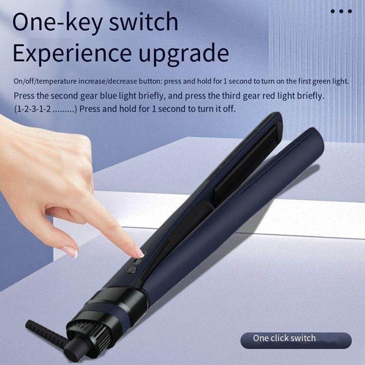 New Hair Curler And Straightener Dual-use Electric Heating Hair Straightener - Mubimart