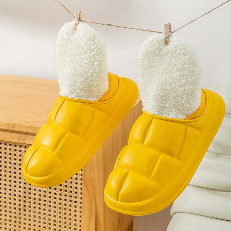 EVA House Shoes Indoor Fuzzy Fluffy Slippers Winter Plush Shoes - Mubimart -  