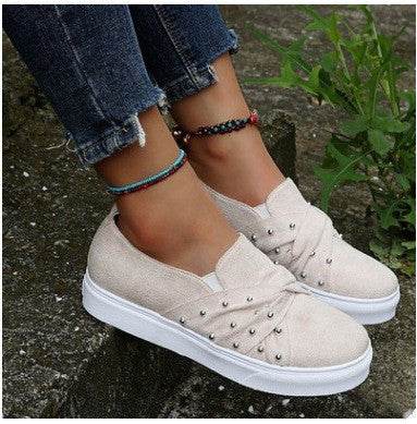 Plus Size Lady Causal Shoes Women Slip-On Loafers - Mubimart