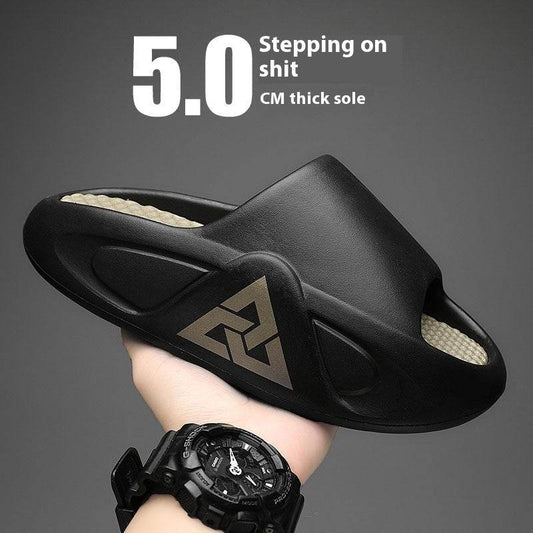 Material Thickening Men's Slippers Summer Outerwear Height Increasing Flip Flops Men Wholesale - Mubimart