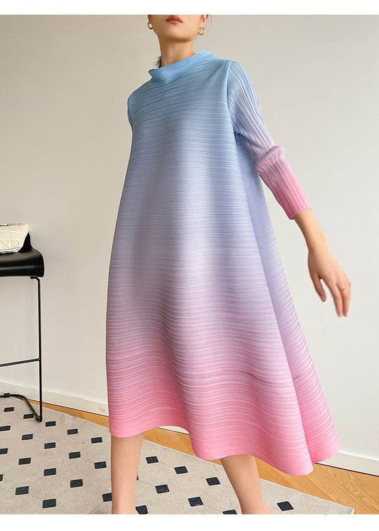 Pleated Plus Size Dress Women - Mubimart