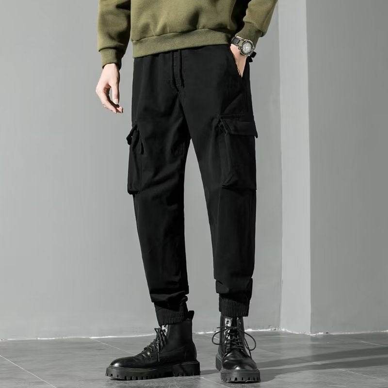 Military Style Loose Casual Jogger Pants Men's - Mubimart