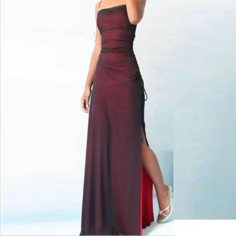 Elegant Split Sling Prom Evening Dress - Mubimart