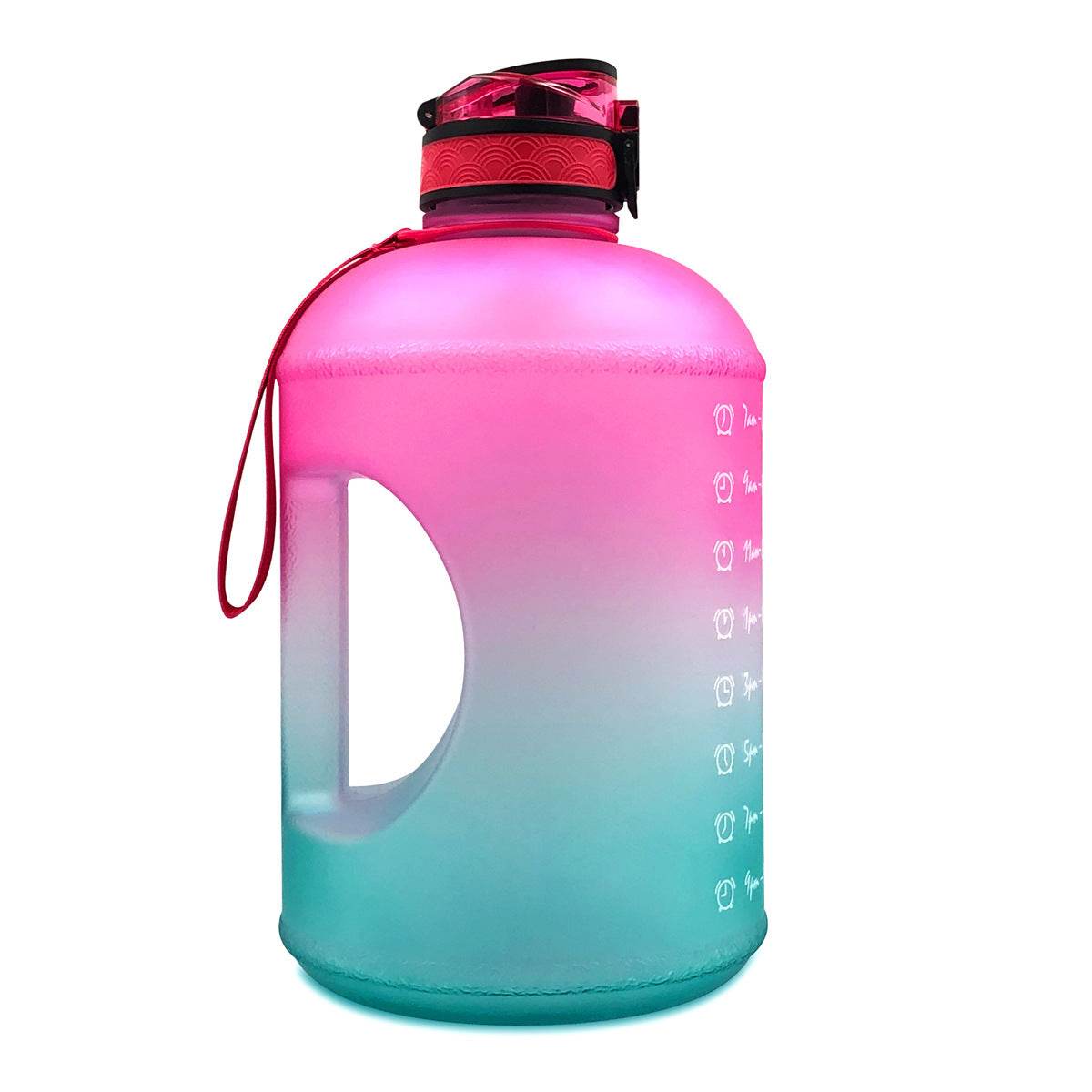 Sports Bottle Plastic Bouncing Cup Frosted Gradient Fitness Space Cup - Mubimart