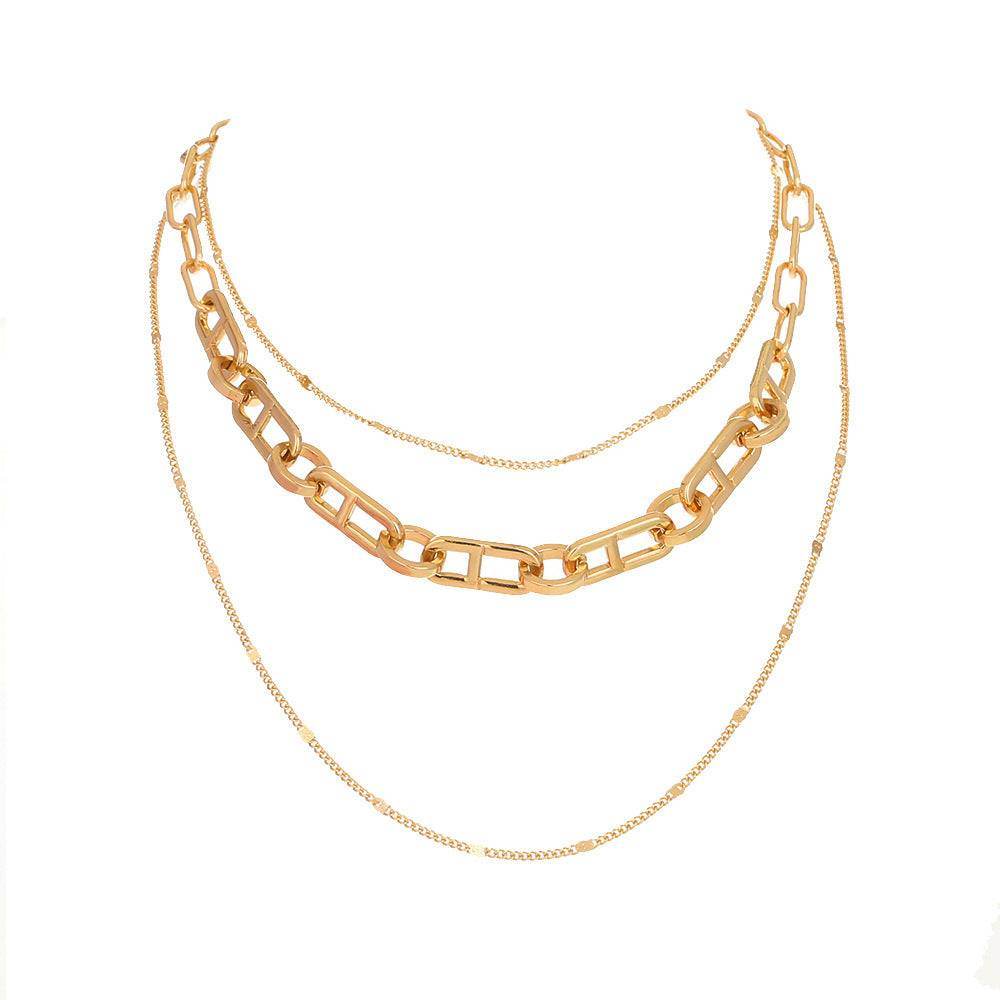 Japanese Word Chain Metal Chain Necklace Women - Mubimart