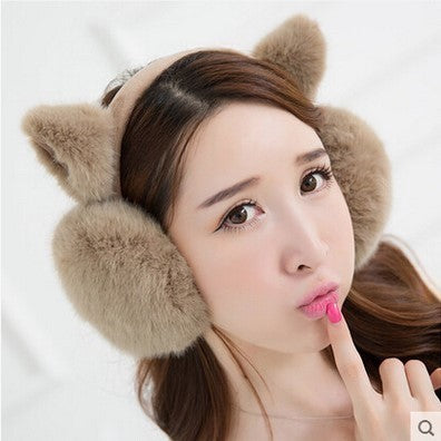 Foldable Faux Rabbit Plush Winter Cute Warm Earmuffs