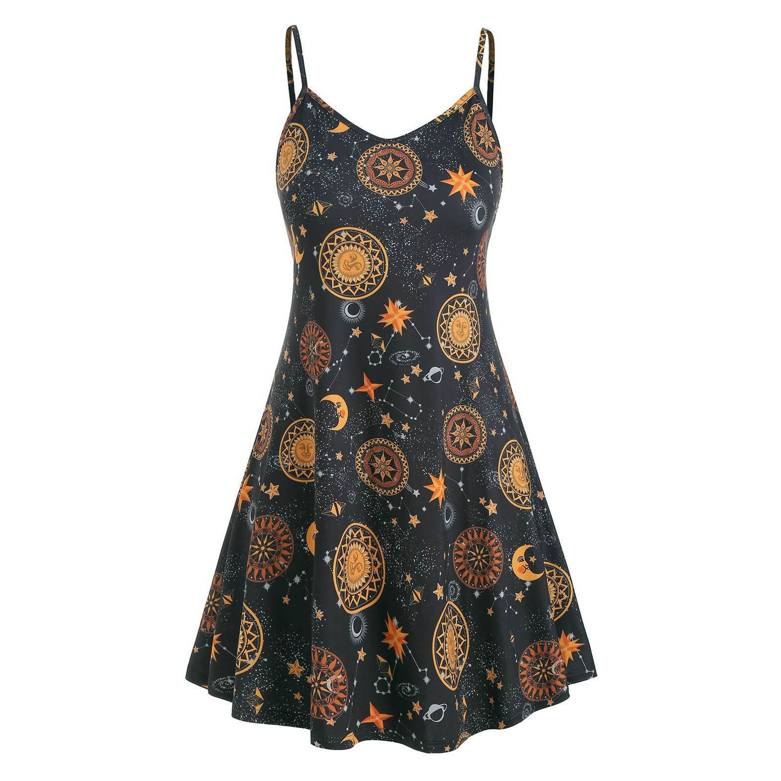 Fashion Galaxy Print Ladies Slip Dress - Mubimart