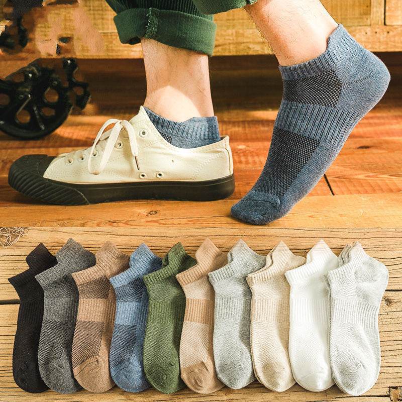 Men's Crew Socks Thin Breathable Short Sleeve - Mubimart