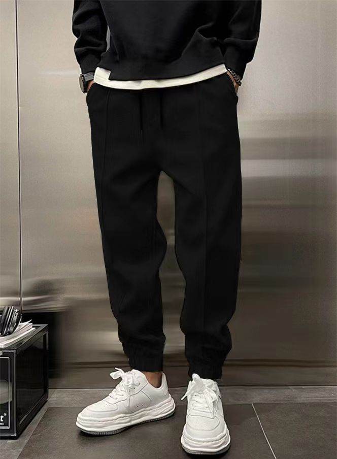 Thicken Ankle-tied Drawstring Leisure Sweatpants - Mubimart