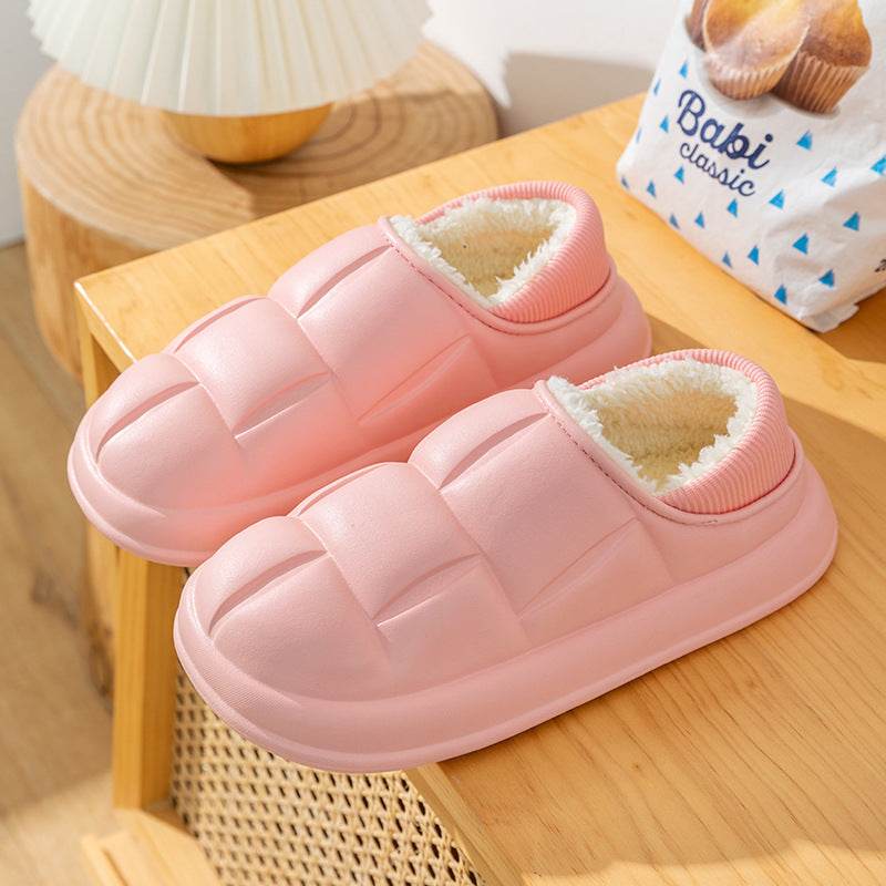 EVA House Shoes Indoor Fuzzy Fluffy Slippers Winter Plush Shoes - Mubimart