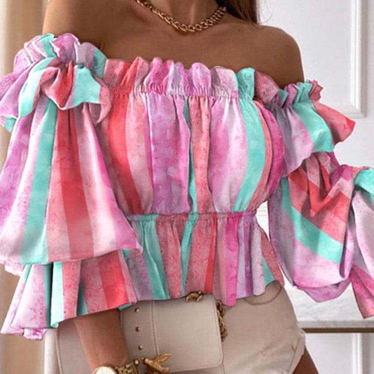 Shirts Women Long Sleeve Blouse Sexy - Mubimart