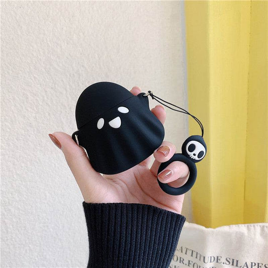 Creative Three-dimensional Small Ghost Silicone Earphone Cover - Mubimart