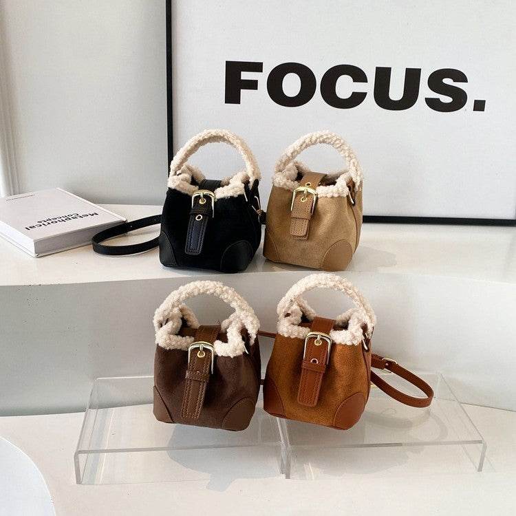 Crossbody Bags Women Shoulder Bag Casual Retro Plush Bag Versatile Plush Designer Bags Purse And Handbags Female Bags - Mubimart