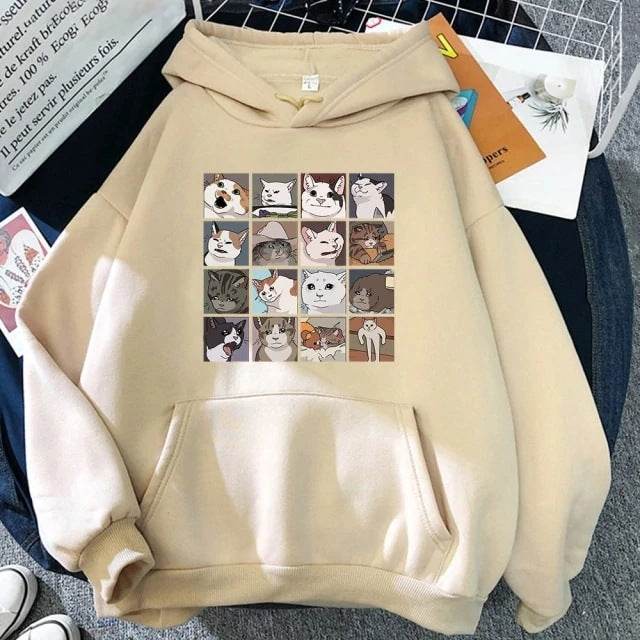 Women's Personalized Harajuku Sweatshirt Loose Plus Size - Mubimart