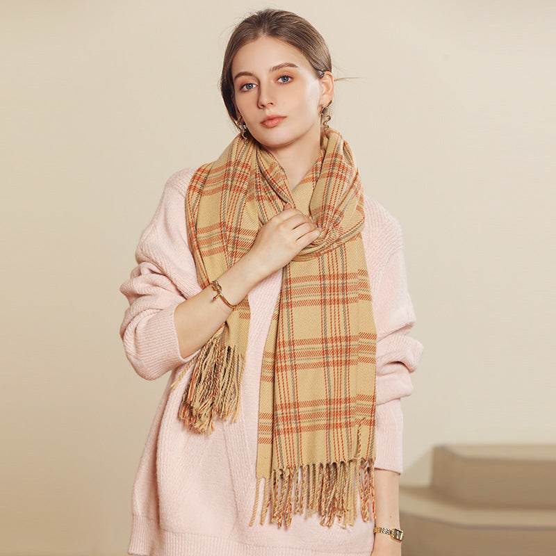 Women's New Line Printed Cashmere Scarves - Mubimart
