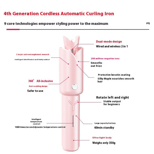 Wireless Hair Curler Home Portable Lazy