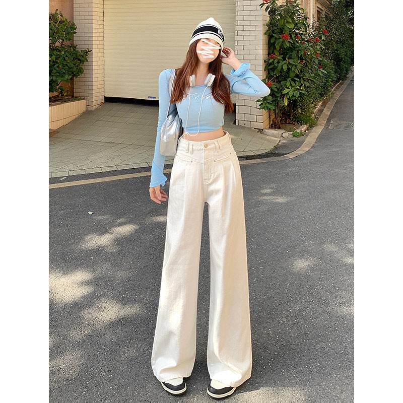Autumn New Wide Leg Jeans For Women - Mubimart
