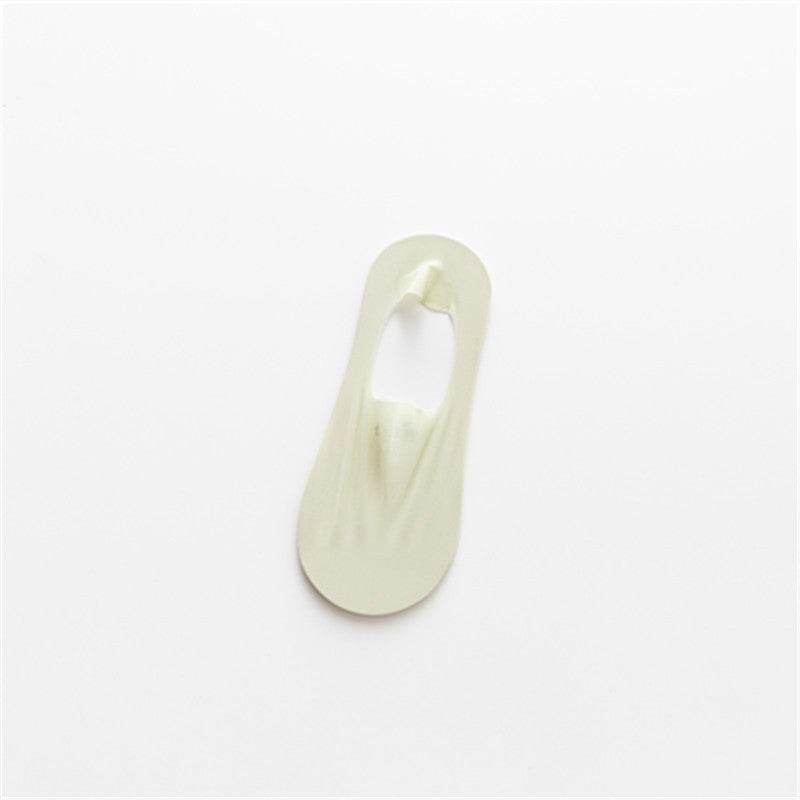 Ice Silk Low Top Socks Cotton Bottom Invisible Thin Silicone Non-slip Tight - Mubimart