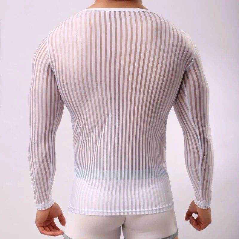 Mesh Men's Undershirt Slim Fit - Mubimart