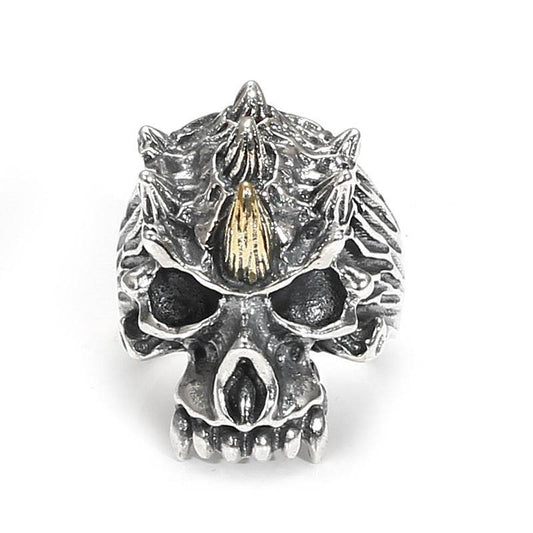 Open Personalized Skull Ring For Men - Mubimart