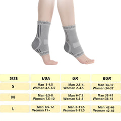 Graphene Ankle Brace, Warm Ankle Support Ankle Compression Sleeve   Foot & Ankle Brace Socks For Sprained Ankle Compression Sleeve - Ankle Support For Women & Men - Tendonitis & Arthritis Ankle Brace - Mubimart -  