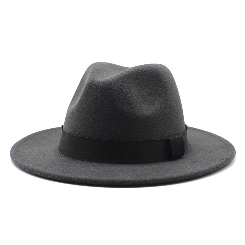 Nieuwe Panama Flat Brim Fedora Hoed Wollen Hoed Heren En Dames Hoeden