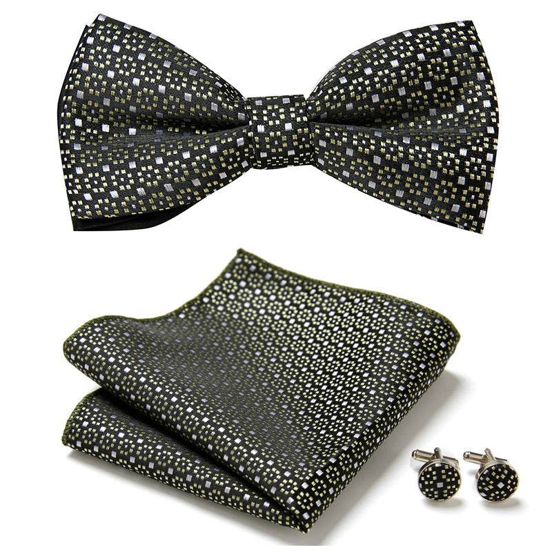 Three Piece Set Of Stylish Bow Ties - Mubimart