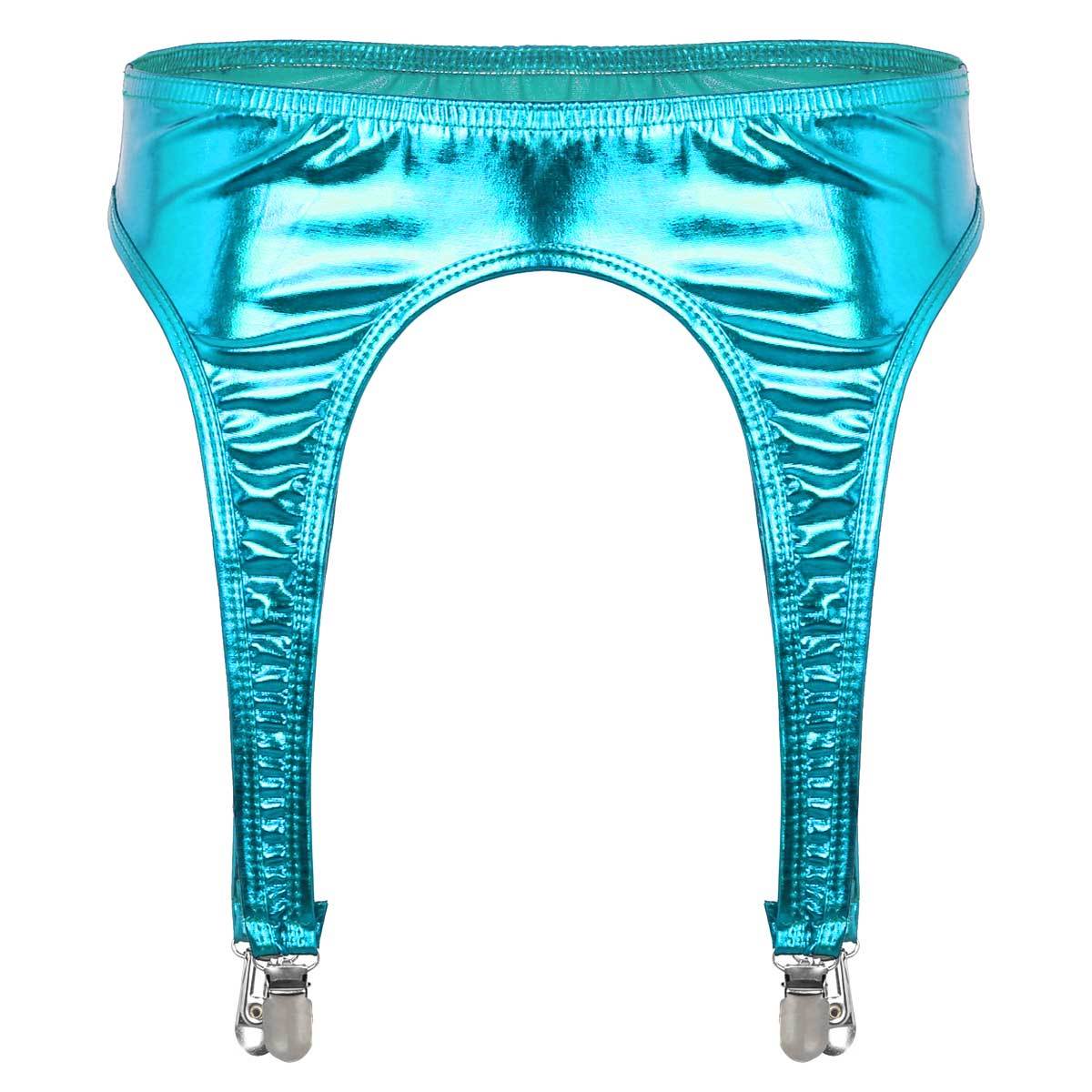 Patent Leather PU Leather Garter Belt - Mubimart -  