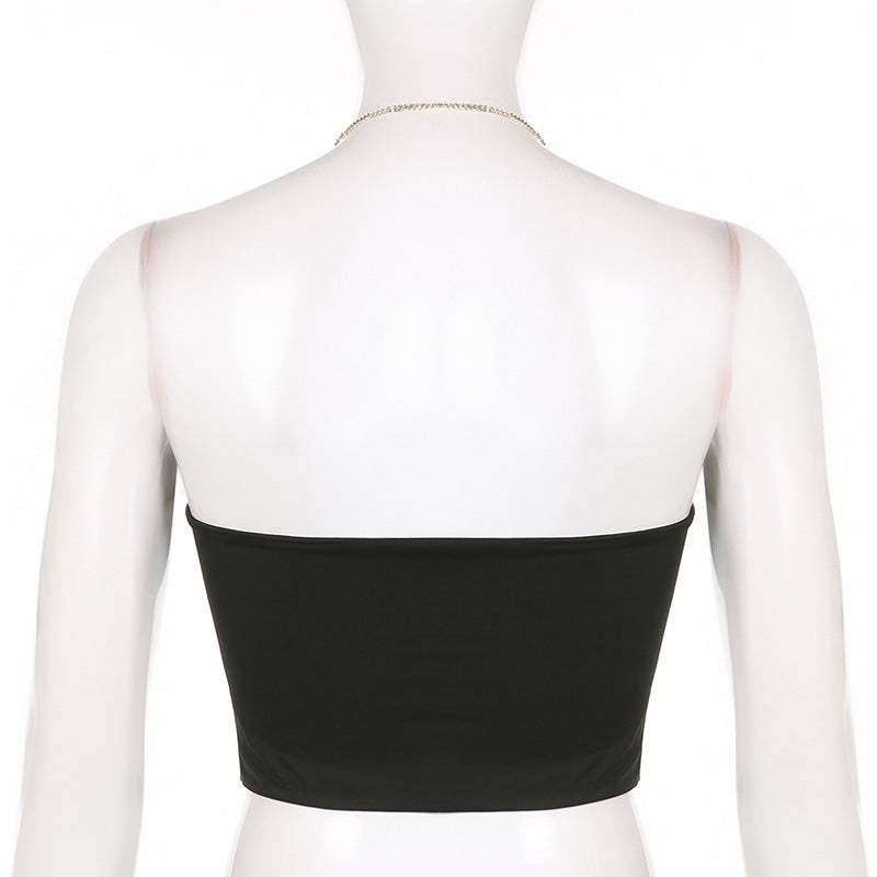 Corset V-Neck Hot Girl Cutout Cropped Navel Top - Mubimart -  